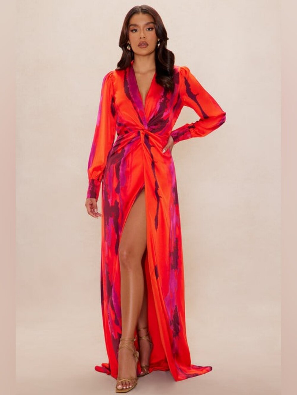 Nova Luxe Gabriella Twist-Front Maxi Dress XL
